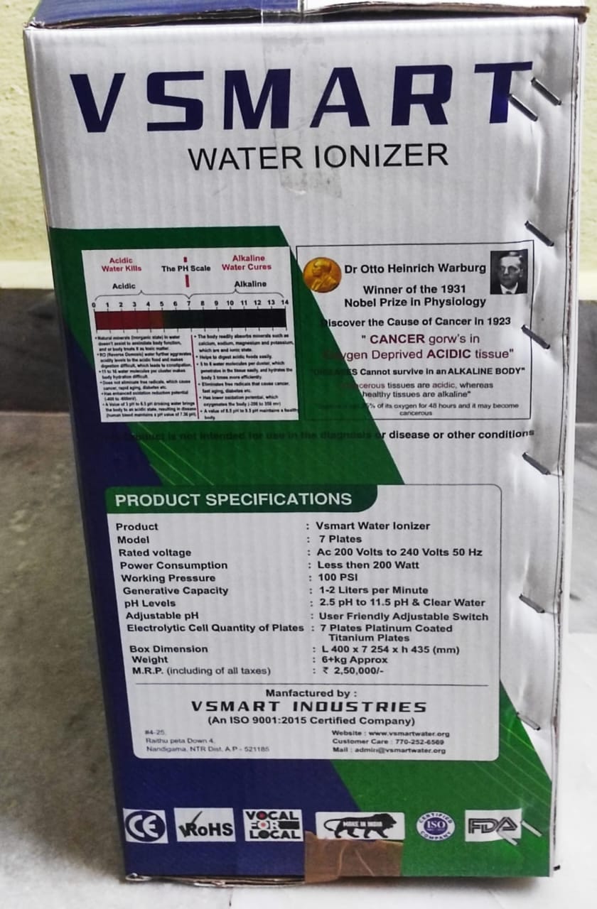 VSmart Water Ionizer - Alka Liv Model view 2